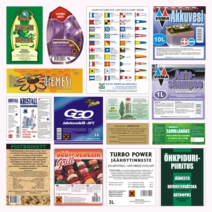 Näidis kleepsud – Primastella trükikoda